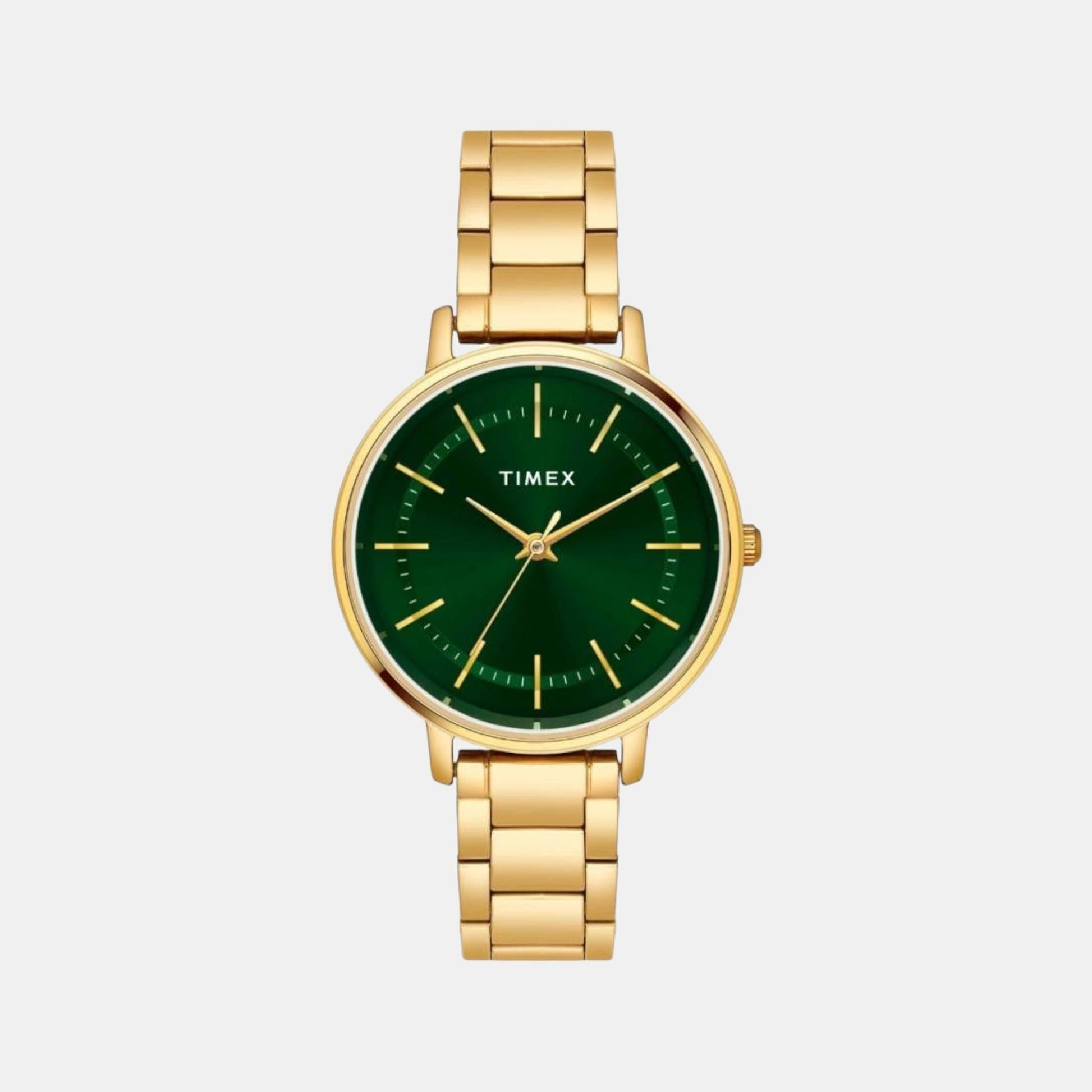 Classics Women Quartz Green Dial Analog Stainless Steel Watch TWEL15803