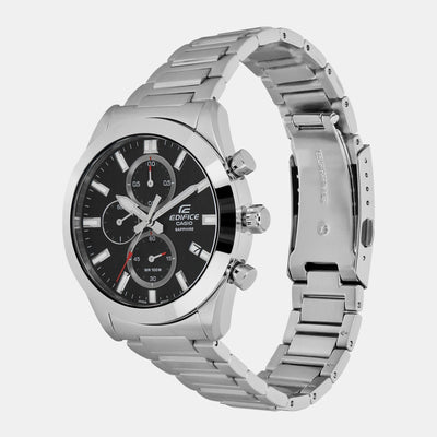 Edifice Men Quartz Black Dial Chronograph Stainless Steel Watch ED580