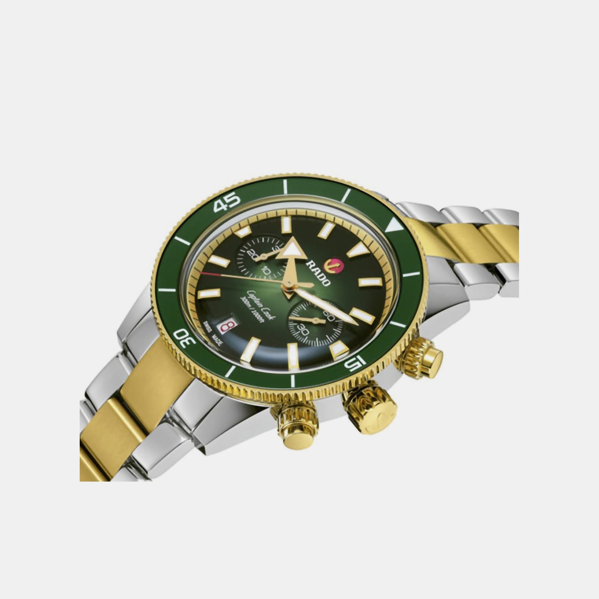 Captain Cook Men Automatic Green Dial Chronograph Stainless Steel Watch R32151318