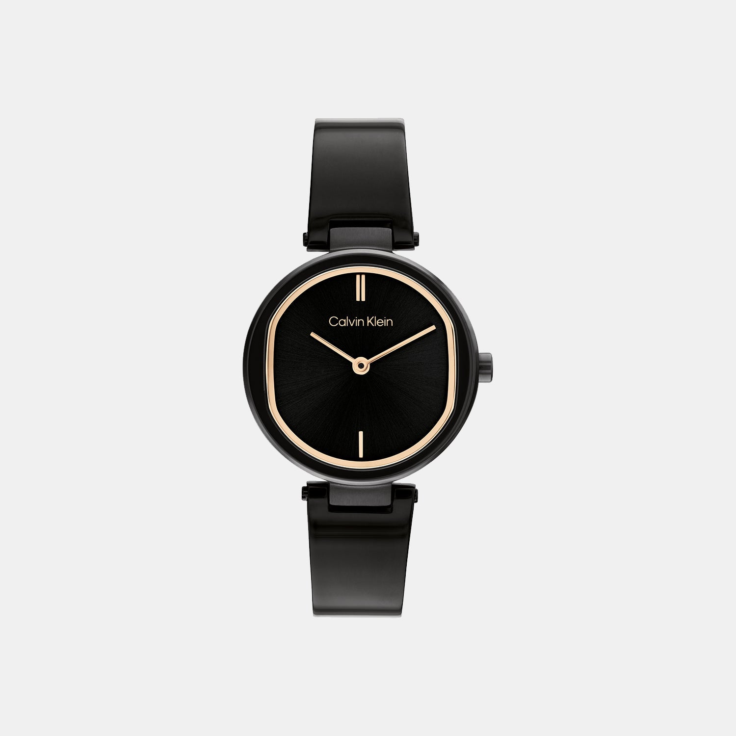 Ck Elevated Women Quartz Black Dial Analog Stainless Steel Watch 25200310
