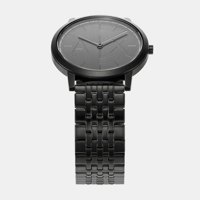 Dale Men Quartz Black Dial Analog Stainless Steel Watch AX2872
