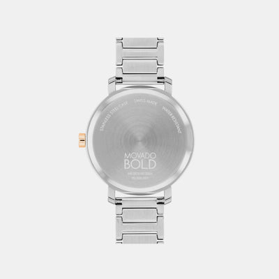 Bold Women Quartz Silver Dial Analog Stainless Steel Watch 3601141