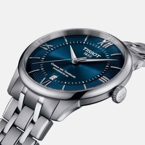Chemin Des Tourelles Men Automatic Blue Dial Analog Stainless steel Watch T1398071104800