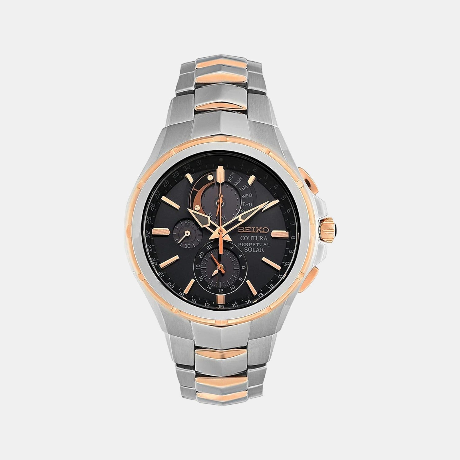 Coutura Men Solar Brown Dial Analog Stainless Steel Watch SSC788P9