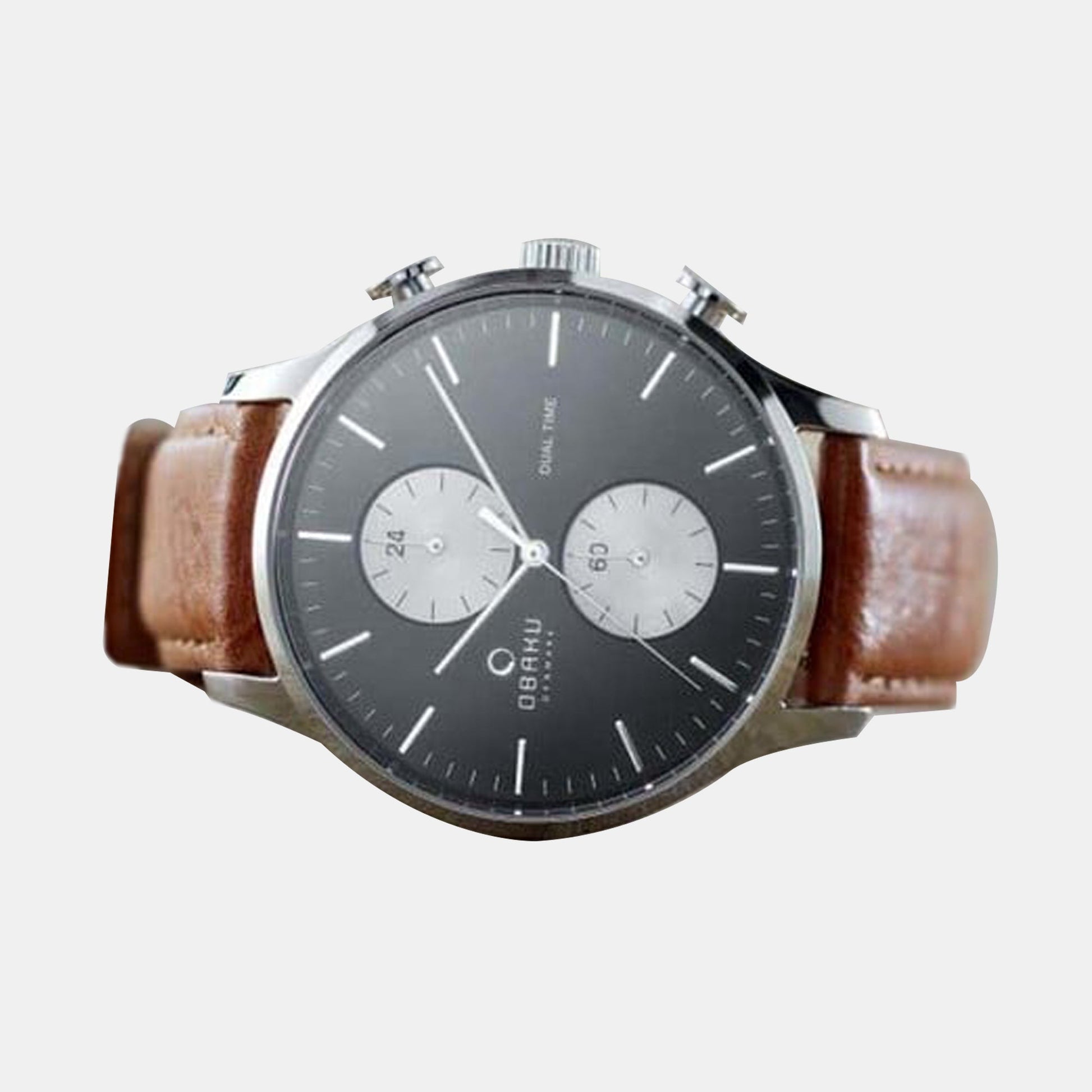 Gran Camel Men Quartz Black Dial Analog Leather Watch V196GUCURZ