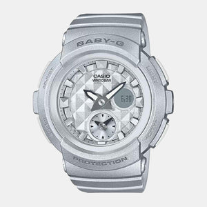 Baby-G Women Quartz Silver Dial Analog-Digital Resin Watch BX077