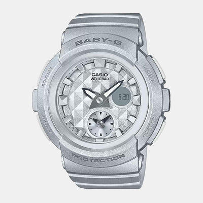 Baby-G Women Quartz Silver Dial Analog-Digital Resin Watch BX077