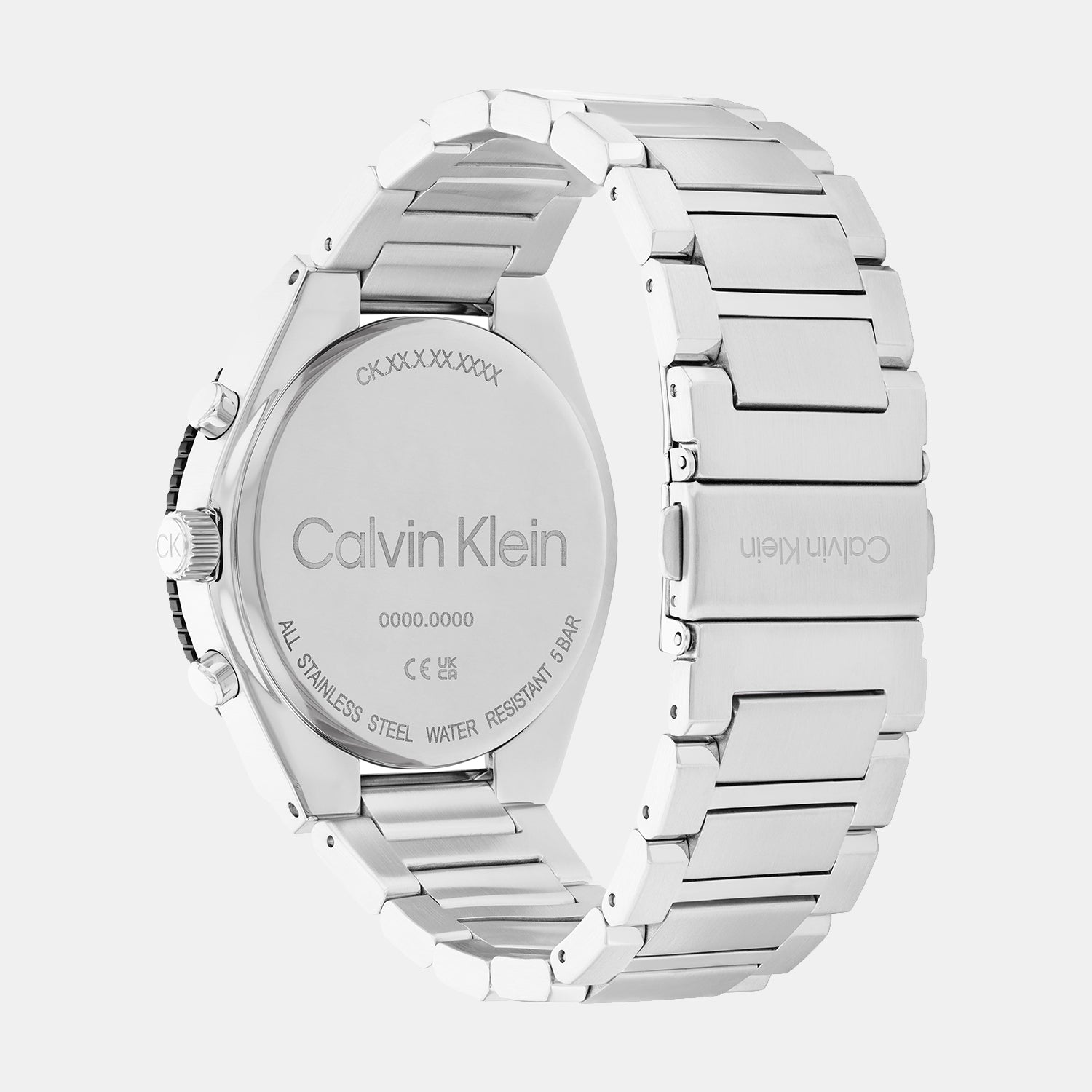 Ck Fearless Men Quartz Black Dial Chronograph Stainless Steel Watch 25200301