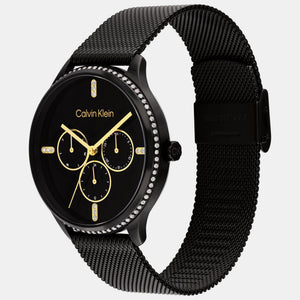 Ck Dress Women Quartz Black Dial Multi-Function Mesh Watch 25200369