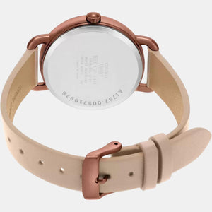 Enticer Women Quartz Rose Gold Dial Analog Leather Watch A1797