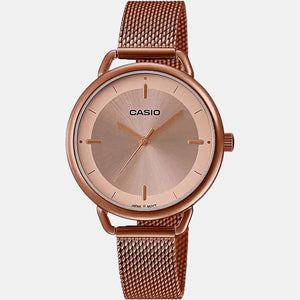 Enticer Women Quartz Rose Gold Dial Analog Stainless Steel Watch A1799