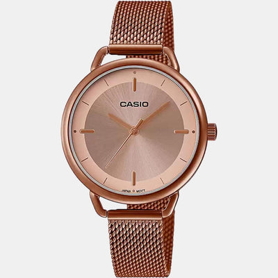Enticer Women Quartz Rose Gold Dial Analog Stainless Steel Watch A1799