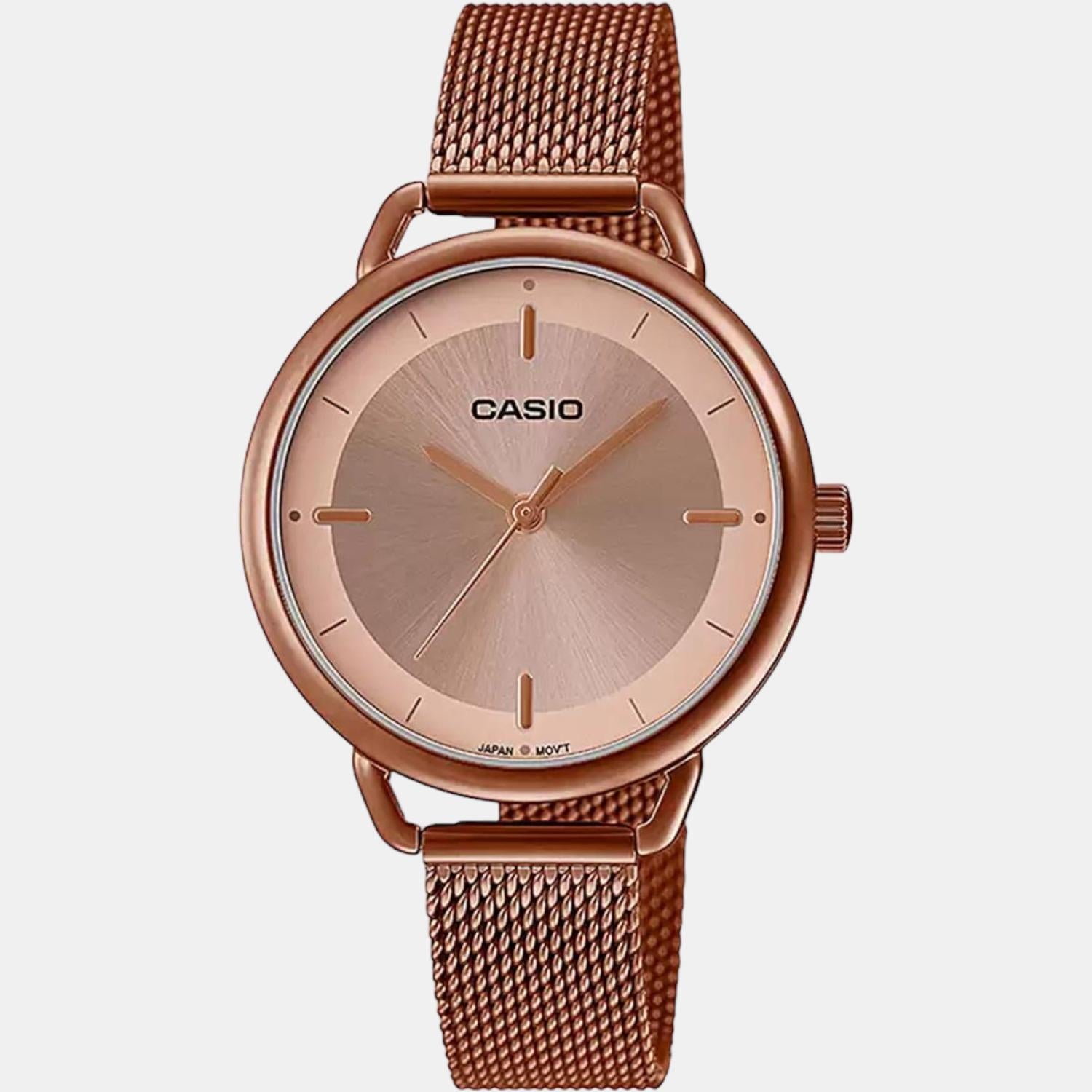 Enticer Women Quartz Rose Gold Dial Analog Stainless Steel Watch A1799