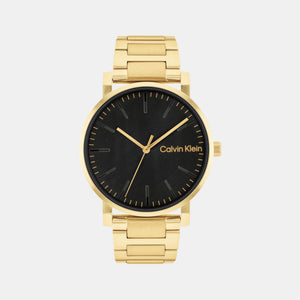 Ck Slate Men Quartz Black Dial Analog Stainless Steel Watch 25200257