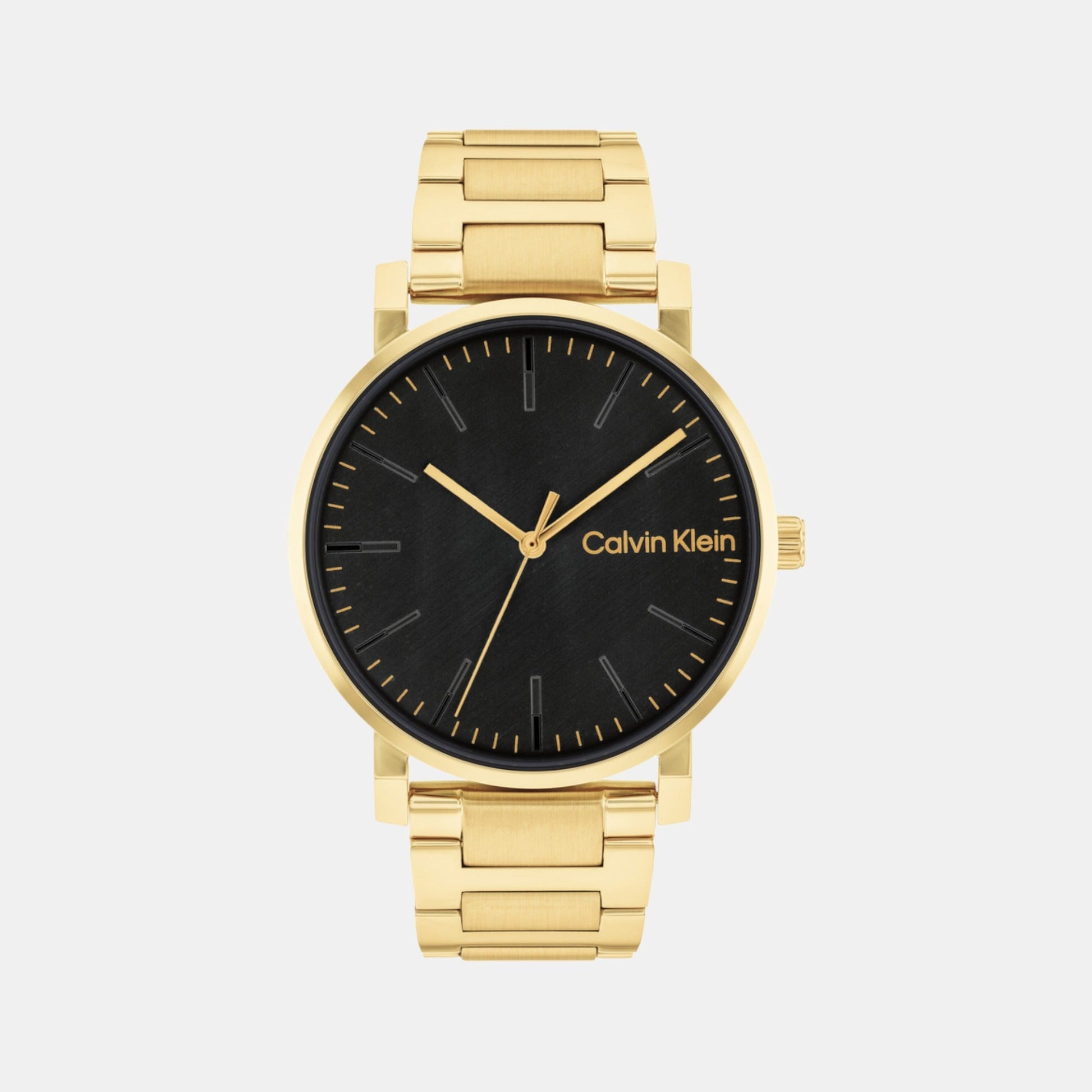 Ck Slate Men Quartz Black Dial Analog Stainless Steel Watch 25200257