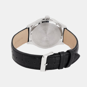 Enticer Men Quartz Black Dial Analog Leather Watch A2167