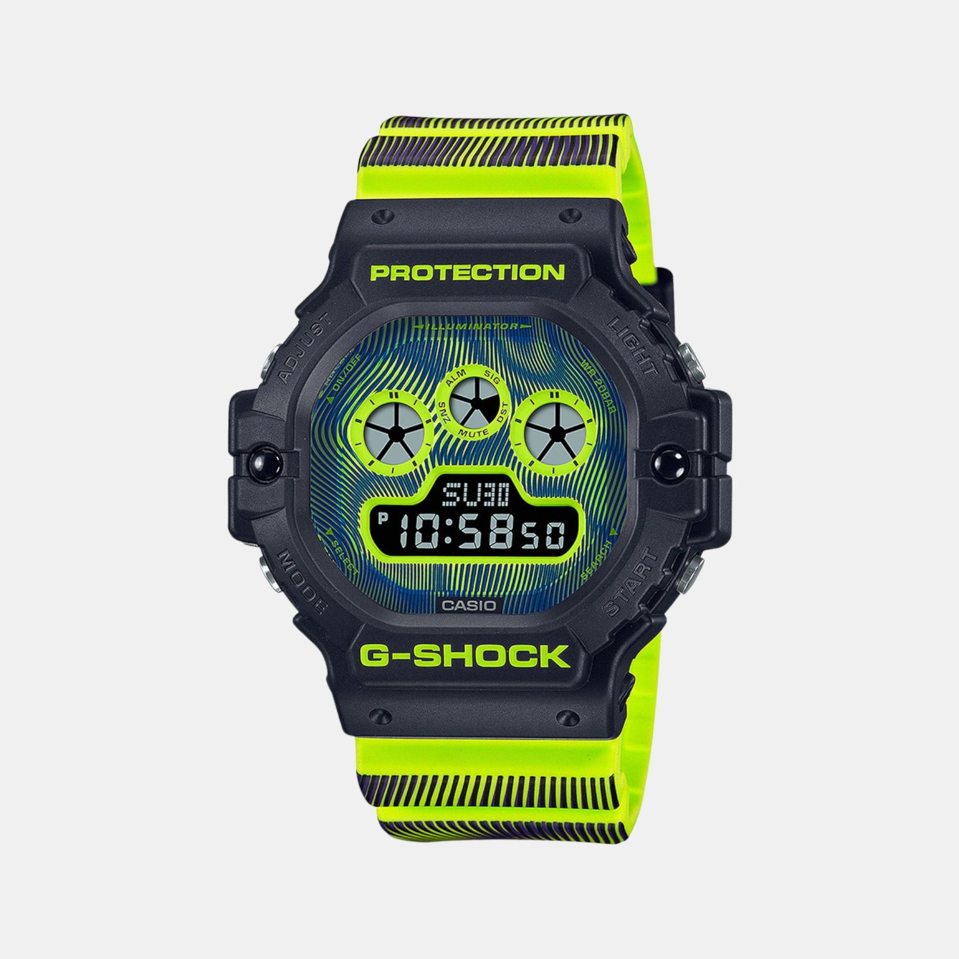 G-Shock Unisex Quartz Two Tone Dial Digital Resin Watch G1324