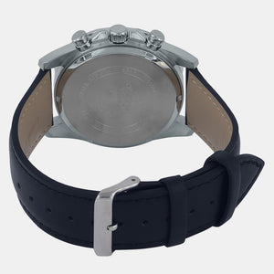 Enticer Men Quartz Black Dial Chronograph Leather Watch A2149