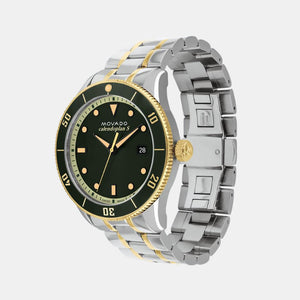 Heritage Men Quartz Green Dial Analog Stainless Steel Watch 3650127