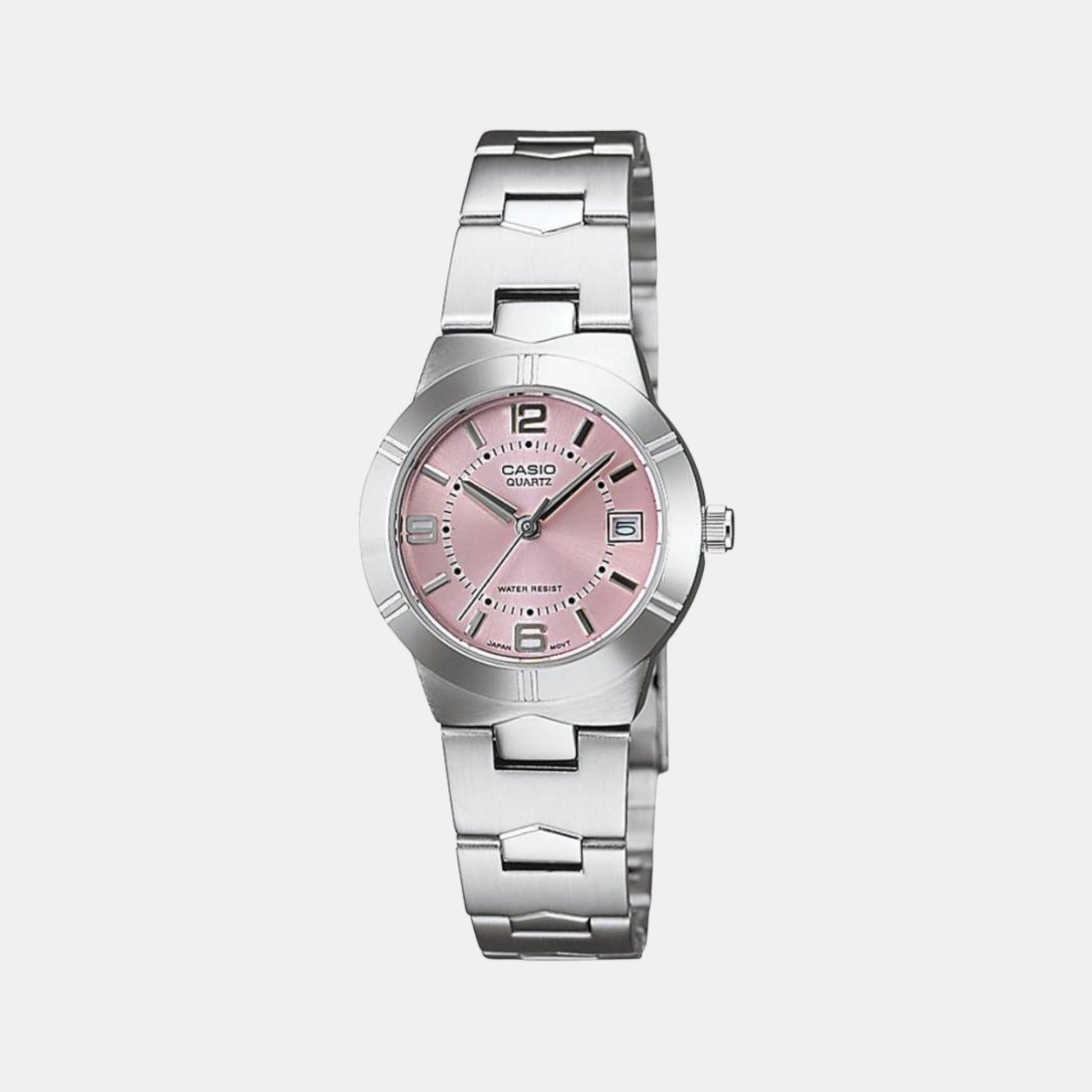 Enticer Women Quartz Pink Dial Analog Stainless Steel Watch A873