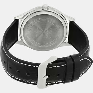 Enticer Men Quartz Black Dial Analog Leather Watch A844