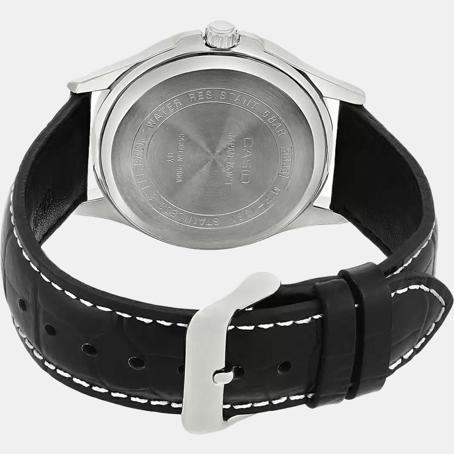Enticer Men Quartz Black Dial Analog Leather Watch A844