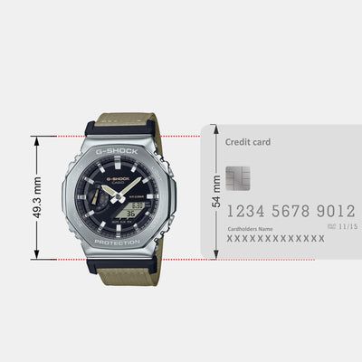 G-Shock Men Quartz Grey Dial Analog-Digital Fabric Watch G1372