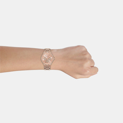 Camille Women Quartz Rose Gold Dial Chronograph Stainless Steel Watch MK6961