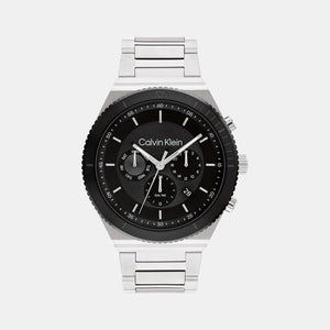 Ck Fearless Men Quartz Black Dial Chronograph Stainless Steel Watch 25200301
