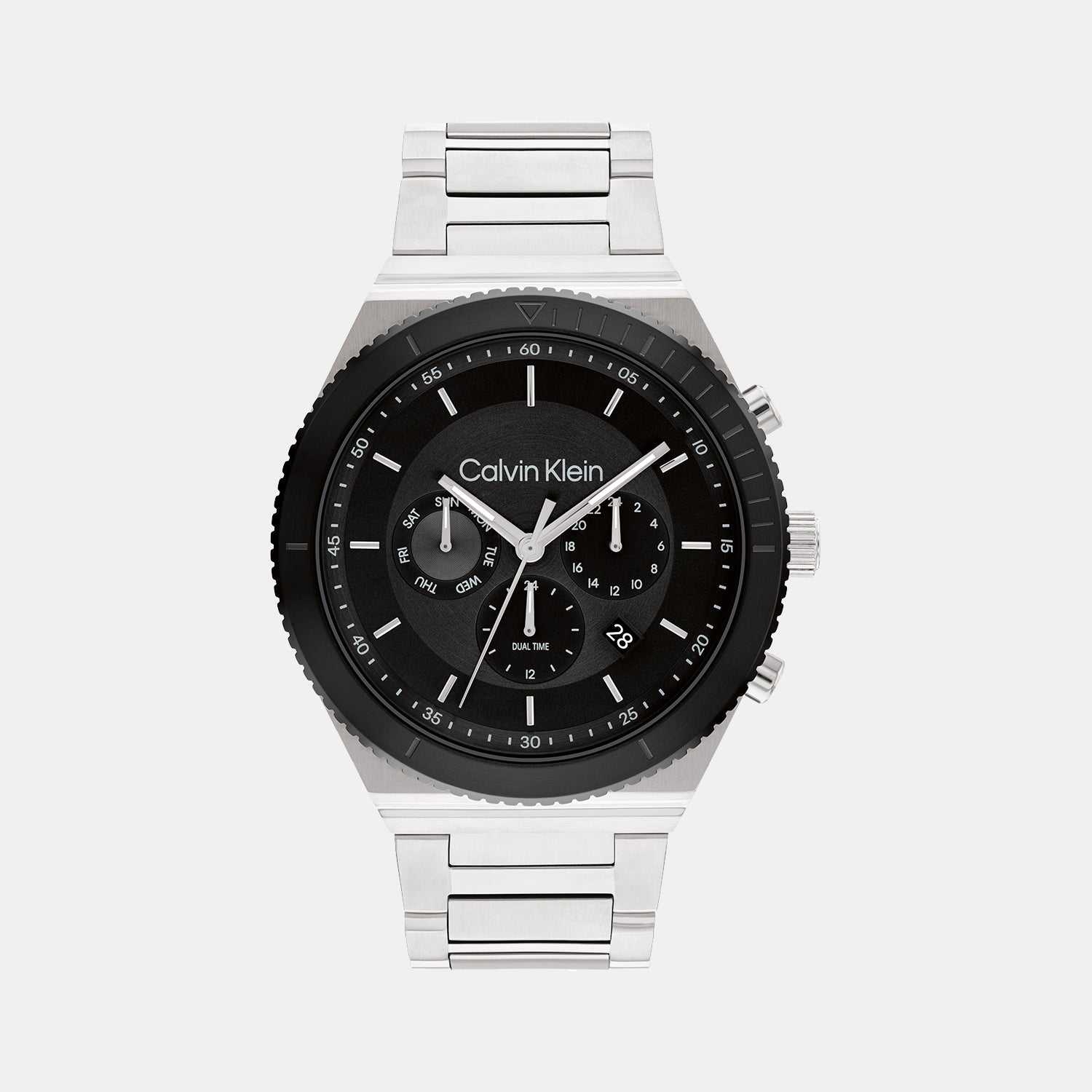 Ck Fearless Men Quartz Black Dial Chronograph Stainless Steel Watch 25200301