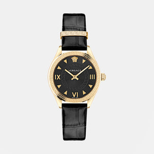 Hellenyium Women Quartz Black Dial Analog Leather Watch VE2S00222