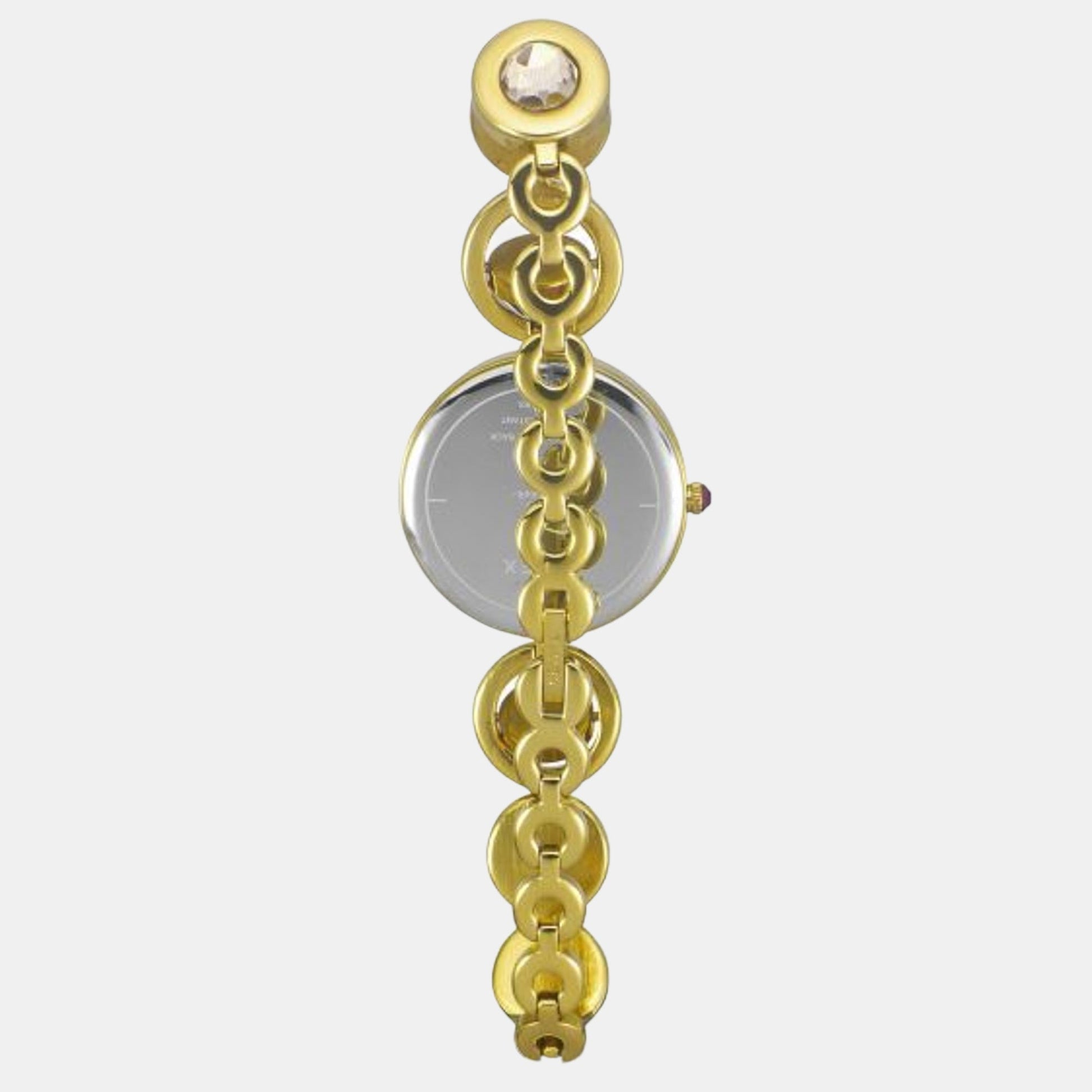 Fria Women Quartz Silver Dial Analog Brass Watch TWEL16400