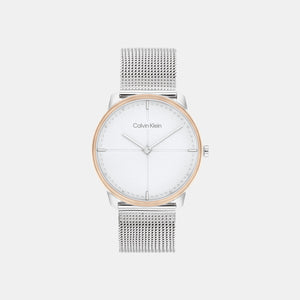 Ck Iconic Unisex Quartz Grey Dial Analog Mesh Watch 25200157