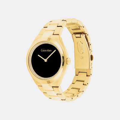 Admire Women Quartz Black Dial Analog Stainless Steel Watch 25200367