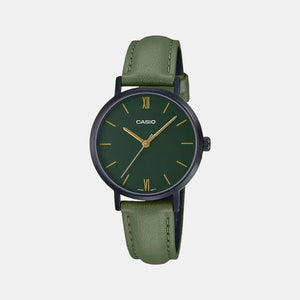 Enticer Women Quartz Green Dial Analog Leather Watch A2002