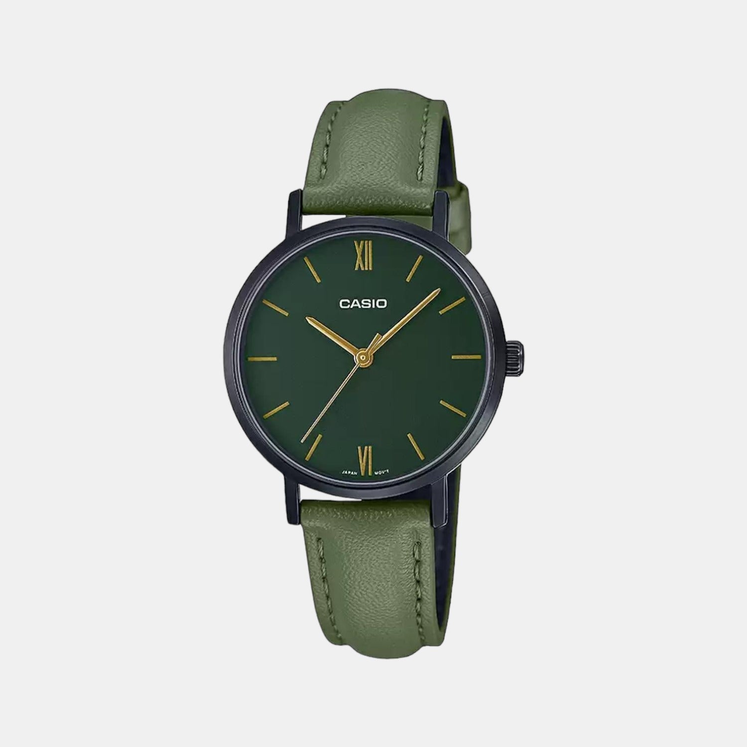 Enticer Women Quartz Green Dial Analog Leather Watch A2002