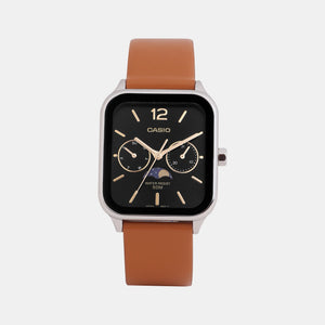 Enticer Men Quartz Black Dial Chronograph Leather Watch A2184