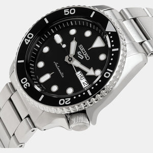 5 Sports Men Automatic Black Dial Analog Stainless Steel Watch SRPD55K1