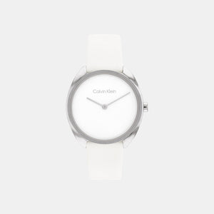 Ck Adorn Women Quartz White Dial Analog Leather Watch 25200274