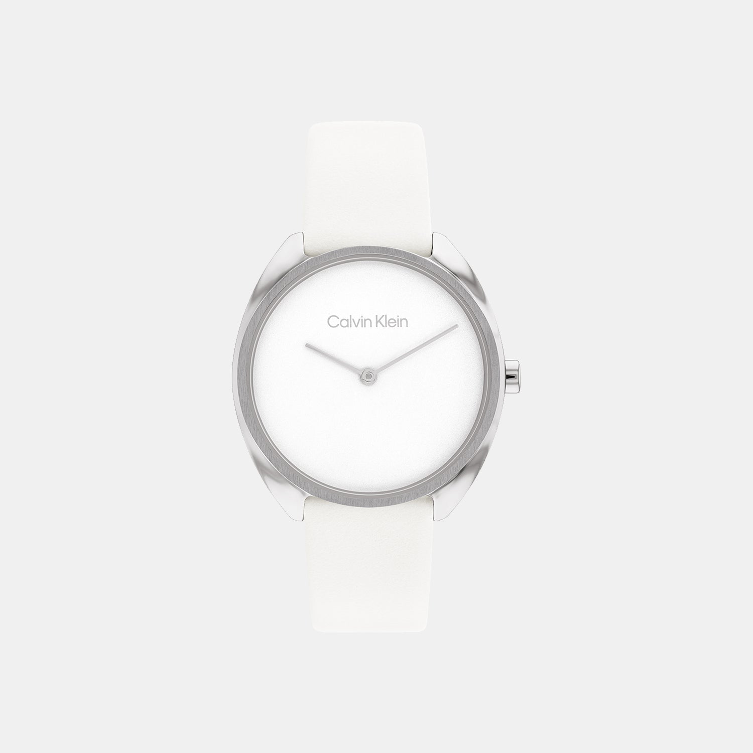 Ck Adorn Women Quartz White Dial Analog Leather Watch 25200274