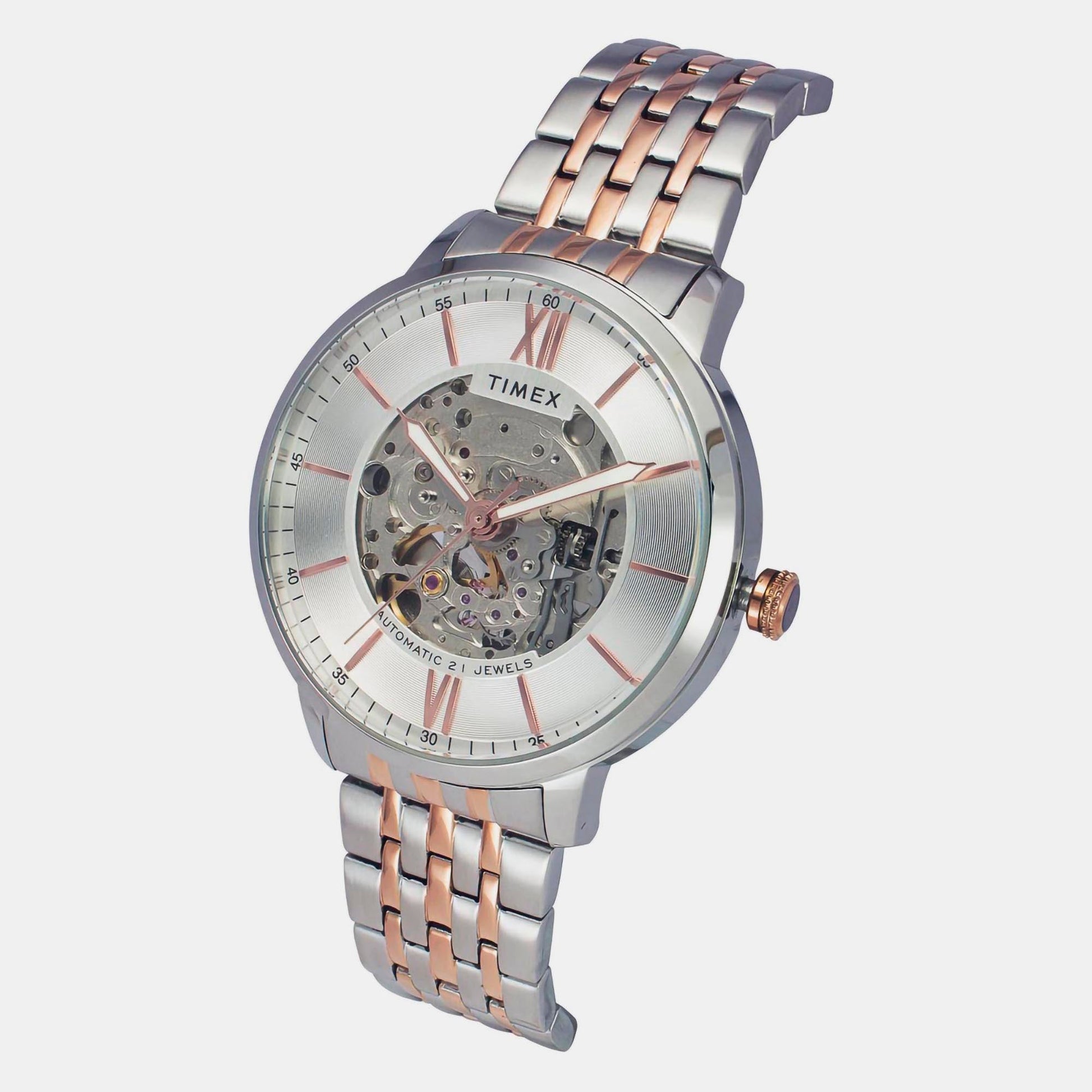 E Class Men Automatic Silver Dial Analog Stainless Steel Watch TWEG23503