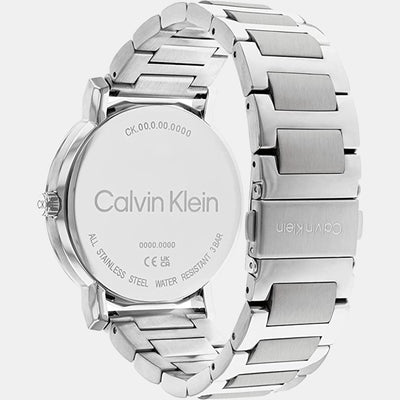Ck Slate Men Quartz Black Dial Analog Stainless Steel Watch 25200256