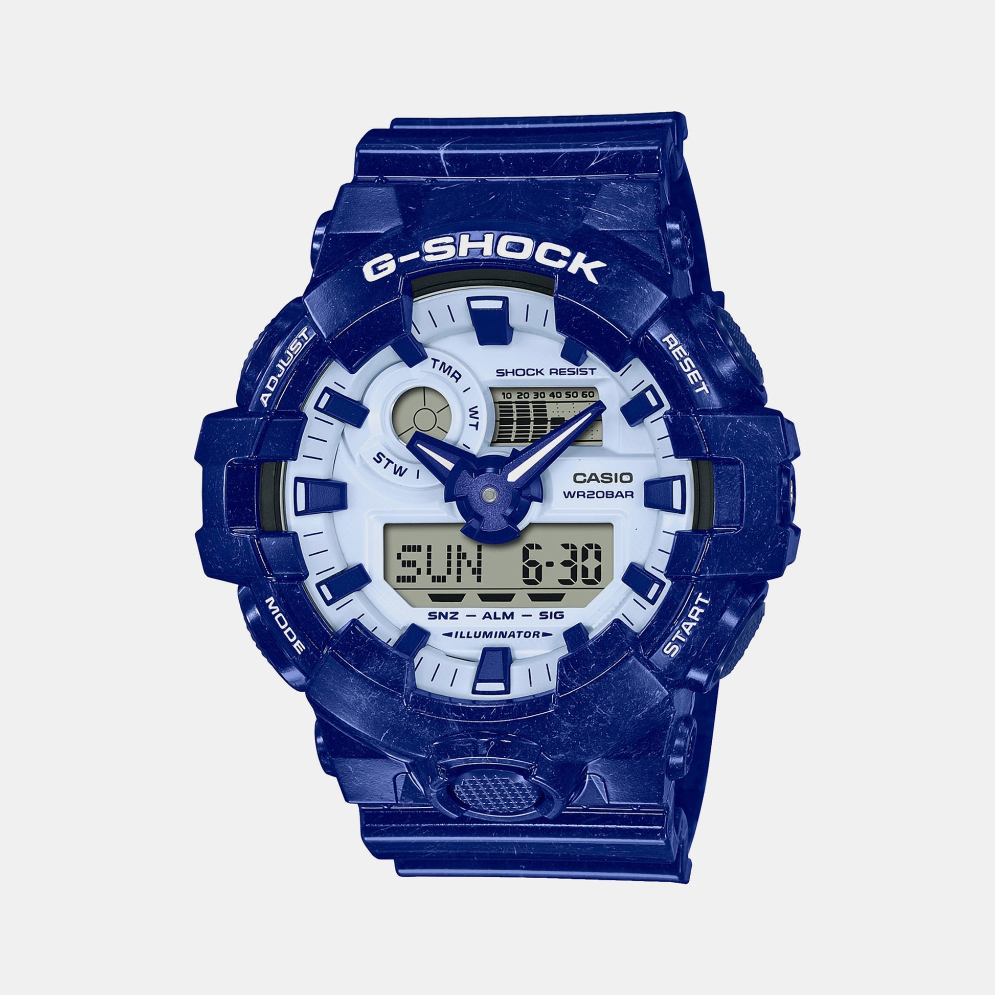 G-Shock Men Quartz Blue Dial Analog-Digital Resin Watch G1256