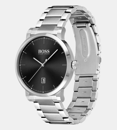 Confidence Men Quartz Black Dial Analog Stainless Steel Watch 1570146
