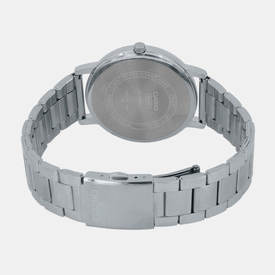 Enticer Men Quartz Silver Dial Analog Stainless Steel Watch A2129