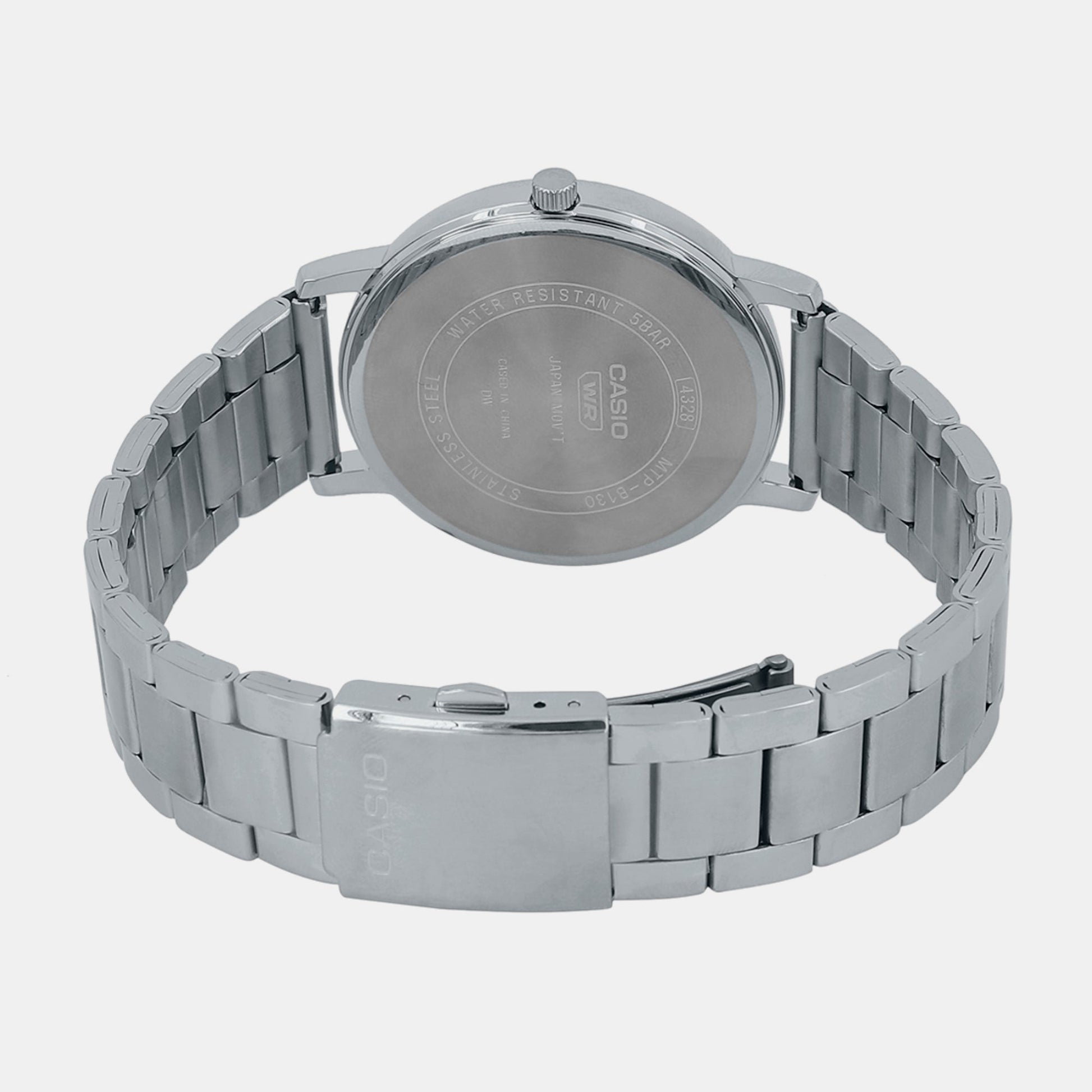 Enticer Men Quartz Silver Dial Analog Stainless Steel Watch A2129