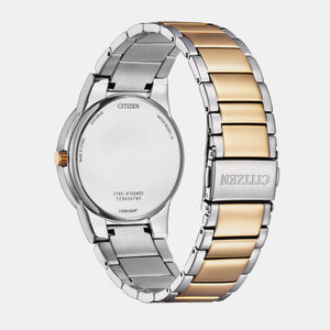 Axiom Men Eco-Drive White Dial Analog Stainless Steel Watch AU1064-85A