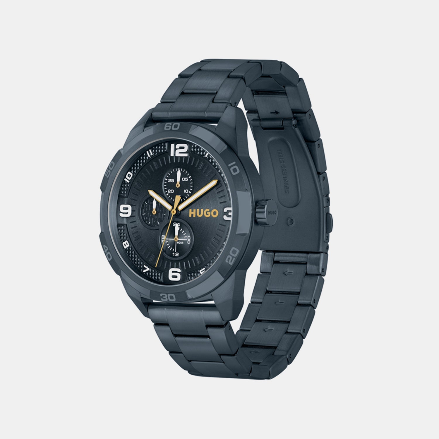 Grip Men Quartz Blue Dial Analog Stainless Steel Watch 1530278