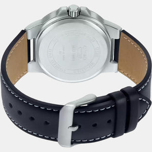 Enticer Men Quartz Silver Dial Analog Leather Watch A1825