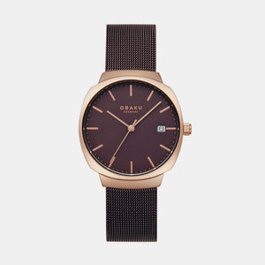 Felt Lille Women Quartz Brown Dial Analog Stainless Steel Watch V273LDVNMN
